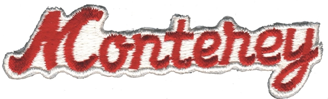 Monterey script souvenir embroidered patch