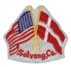 Solvang, Ca. - USA x Denmark flags souvenir embroidered patch