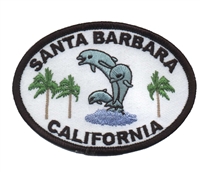 SANTA BARBARA CALIFORNIA dolphins souvenir embroidered patch