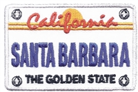 SANTA BARBARA license plate embroidered patch