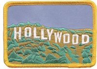 HOLLYWOOD sign picture souvenir embroidered patch