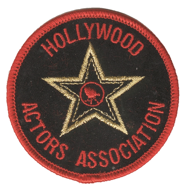 HOLLYWOOD ACTORS ASSOCIATION souvenir embroidered patch