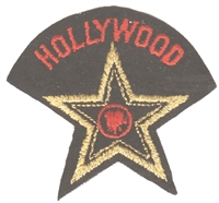 HOLLYWOOD star souvenir embroidered patch