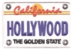 HOLLYWOOD license plate souvenir embroidered patch