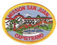 MISSION SAN JUAN CAPISTRANO souvenir embroidered patch