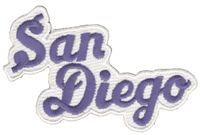 San Diego script souvenir embroidered patch