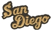 San Diego script - embroidered souvenir patch