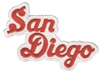 San Diego script souvenir embroidered patch