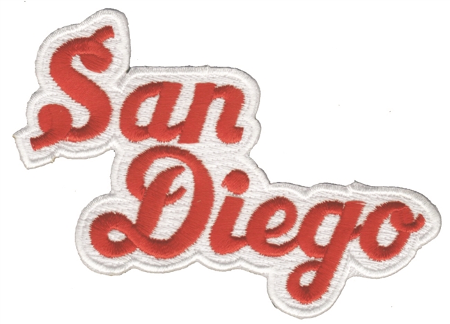 San Diego script souvenir embroidered patch