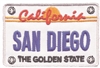 SAN DIEGO license plate souvenir embroidered patch