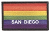 SAN DIEGO rainbow gay pride flag black border souvenir embroidered patch