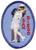 SAN DIEGO sailor kissing nurse souvenir embroidered patch