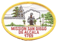 MISSION SAN DIEGO DE ALCALA 1769 souvenir embroidered patch
