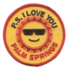 P.S. I LOVE YOU PALM SPRINGS souvenir embroidered patch