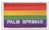 PALM SPRINGS rainbow gay flag with white border souvenir embroidered patch