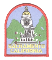 SACRAMENTO CALIFORNIA capital souvenir embroidered patch