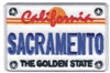 SACRAMENTO California license plate embroidered patch