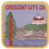 CRESCENT CITY lighthouse/tree souvenir embroidered patch