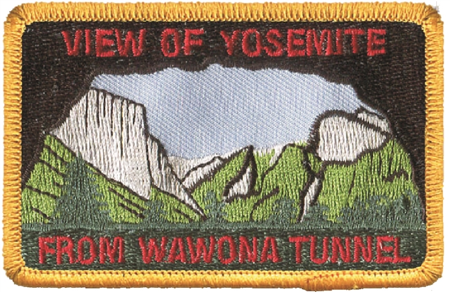 VIEW OF YOSEMITE FROM WAWONA TUNNEL souvenir patch