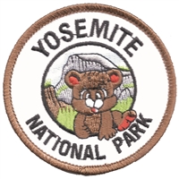 YOSEMITE NATIONAL PARK bear cub souvenir embroidered patch.