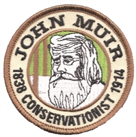 JOHN MUIR - 1838-1914 - CONSERVATIONIST memorial embroidered patch.