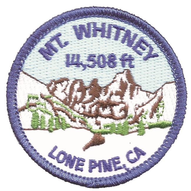 MT.WHITNEY 14,508 ft LONE PINE, CA - souvenir embroidered patch.