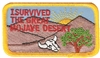 I SURVIVED THE GREAT MOJAVE DESERT -  joshua tree souvenir embroidered patch