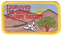 I SURVIVED THE GREAT MOJAVE DESERT -  joshua tree souvenir embroidered patch