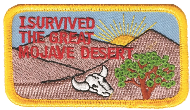 I SURVIVED THE GREAT MOJAVE DESERT -  joshua tree souvenir embroidered patch