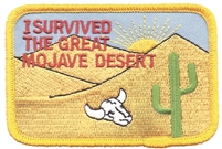 I SURVIVED THE GREAT MOJAVE DESERT cactus souvenir embroidered patch