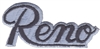 Reno script blue/blue souvenir embroidered patch