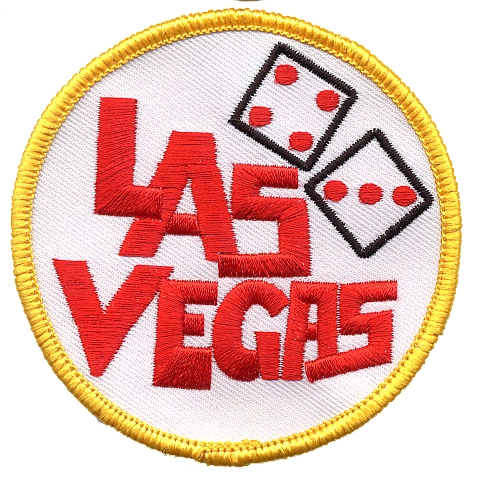 LAS VEGAS dice souvenir embroidered patch