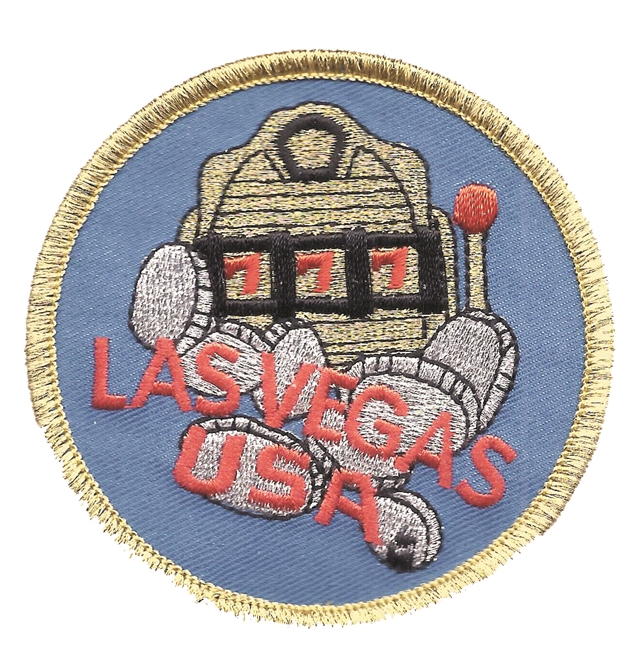 LAS VEGAS USA slot machine coins souvenir embroidered patch