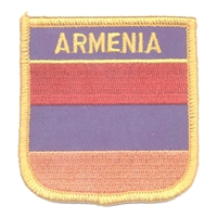 ARMENIA medium flag shield souvenir embroidered patch