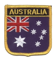 AUSTRALIA medium flag shield souvenir embroidered patch