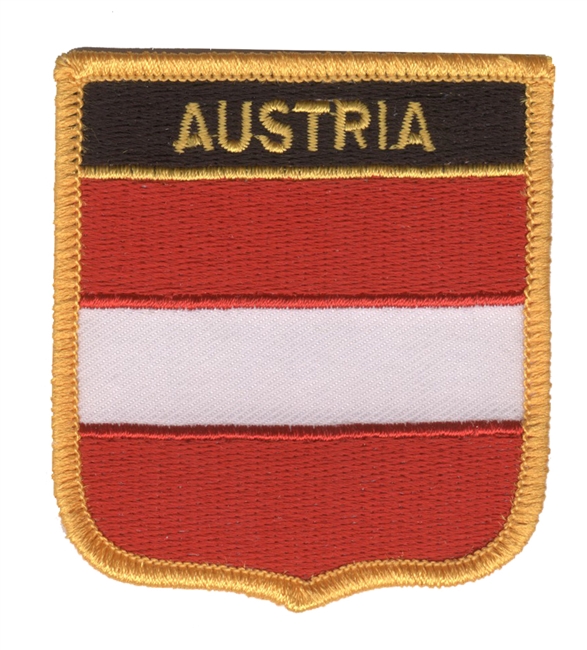 AUSTRIA medium flag shield souvenir embroidered patch