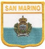 SAN MARINO medium flag shield souvenir embroidered patch