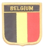 BELGIUM medium flag shield souvenir embroidered patch