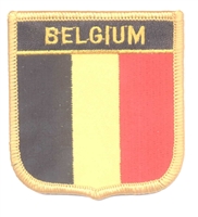 BELGIUM medium flag shield souvenir embroidered patch