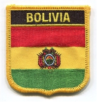 BOLIVIA flag shield embroidered patch