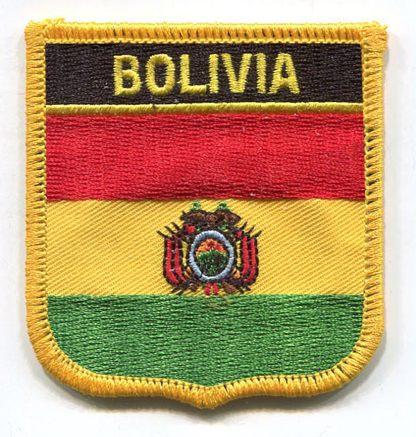 BOLIVIA flag shield embroidered patch