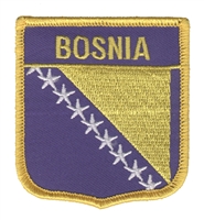 BOSNIA flag shield souvenir embroidered patch