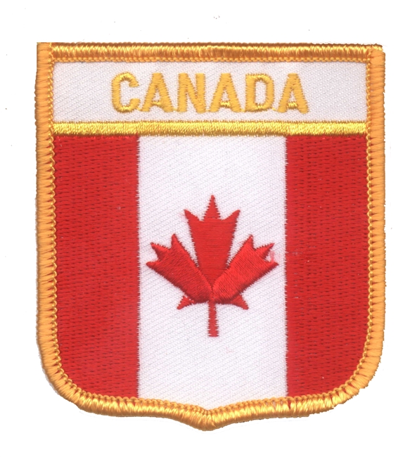 CANADA medium flag shield uniform or souvenir embroidered patch