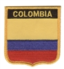COLOMBIA medium flag shield souvenir embroidered patch