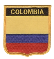 COLOMBIA medium flag shield souvenir embroidered patch