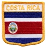COSTA RICA medium flag shield souvenir embroidered patch