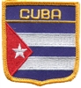 CUBA medium flag shield souvenir embroidered patch