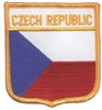 CZECH REPUBLIC medium flag shield souvenir embroidered patch