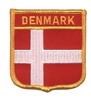 DENMARK medium flag shield souvenir embroidered patch