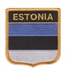 ESTONIA medium flag shield souvenir embroidered patch